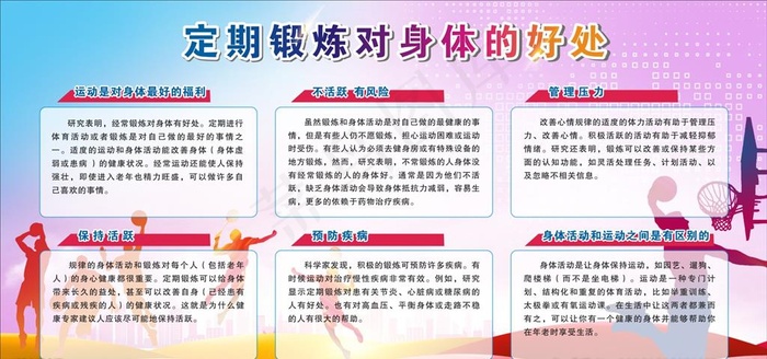 定期锻炼对身体的好处图片(2400X1200)cdr矢量模版下载
