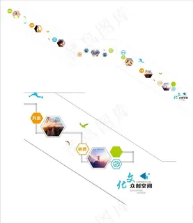大气企业楼道文化励志背景墙立体图片