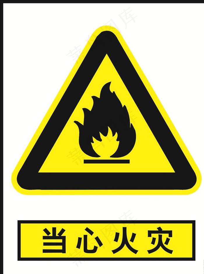 当心火灾图片cdr矢量模版下载