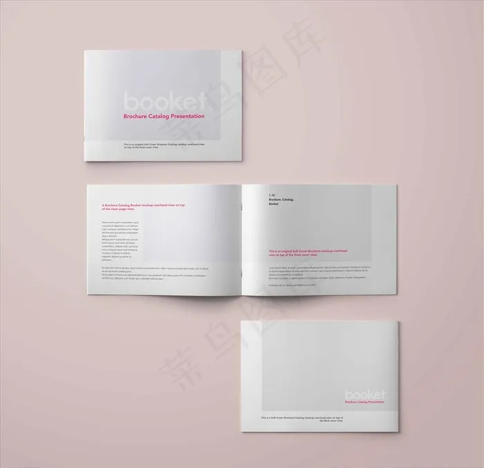 超清正视通用横版画册手册样机图片(5000X5000(DPI:300))psd模版下载