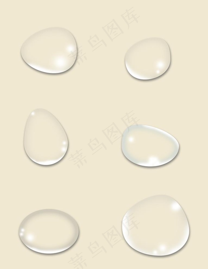 超大颗水珠免扣素材图片