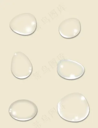 超大颗水珠免扣素材图片