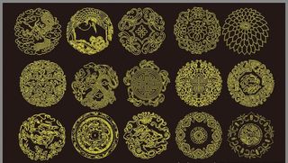 花纹图案 传统图案 圆形花纹图片