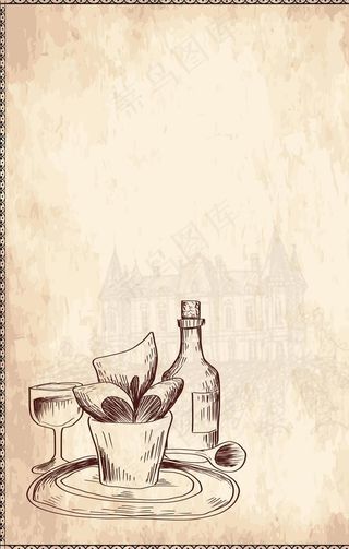 复古红酒背景图片