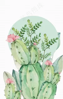 北欧植物小清新三联框装饰画图片