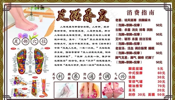 足浴店广告大板图片