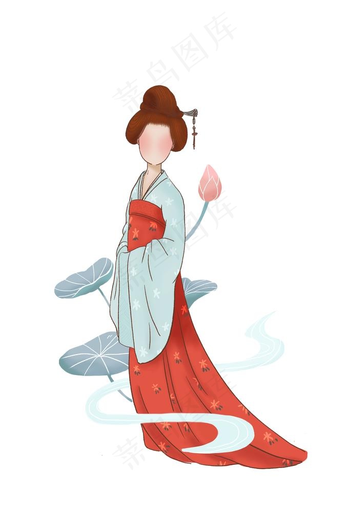 卡通人物 古风仕女 PSD图片psd模版下载