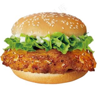 奥尔良烤腿 汉堡包 烤鸡腿堡图片