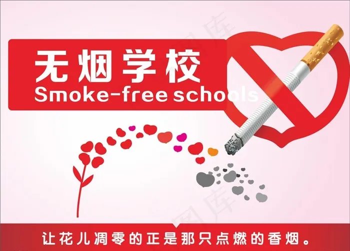 无烟校园图片cdr矢量模版下载