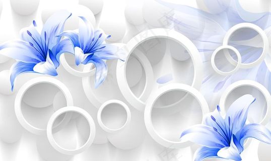 花卉背景墙图片