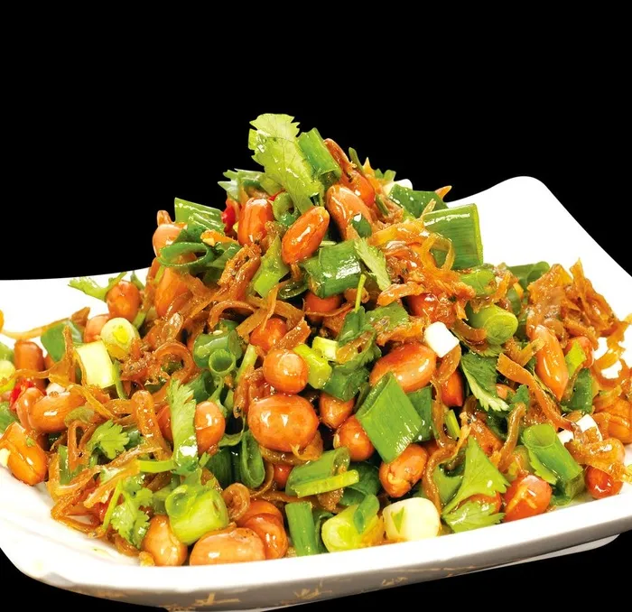 丁香鱼拌花生米图片