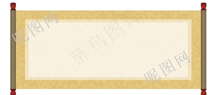 古典卷轴背景字画背景图片