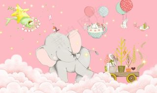 卡通背景墙图片