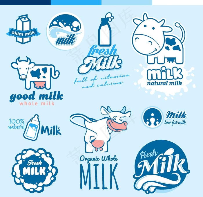 牛奶设计矢量图片