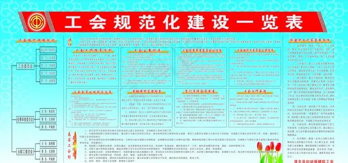 工会规范化建设一览表图片(6803X3402(DPI:72))psd模版下载