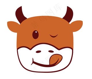 卡通牛头图片
