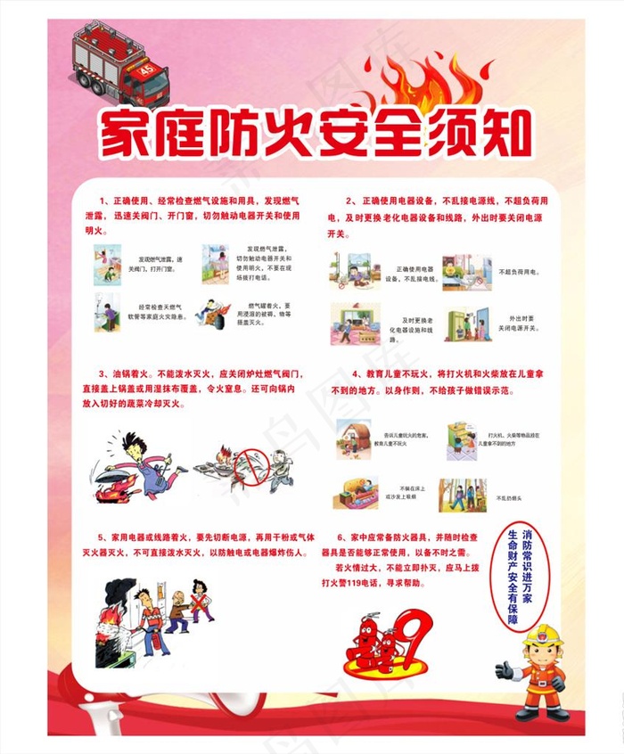 家庭防火  海报图片