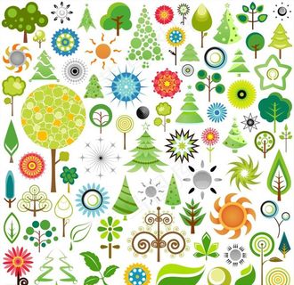 卡通矢量花草图片 卡通矢量花草图片