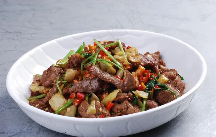 瓜干炒黄牛肉图片