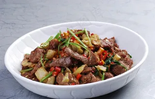 瓜干炒黄牛肉图片