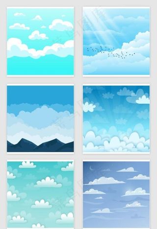 矢量白云天空图片