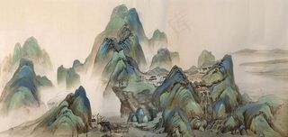 青绿山水图片