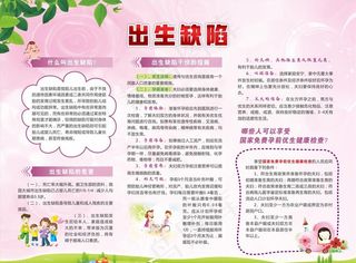 出生缺陷展板图片