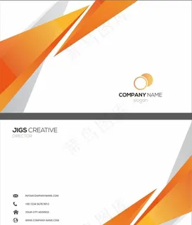 橙色名片   黄色名片图片