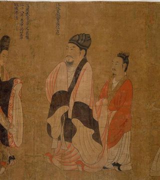 阎立本 历代帝王图卷之九陈后主陈叔宝图片