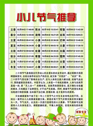 小儿推拿    小儿节气推拿图片