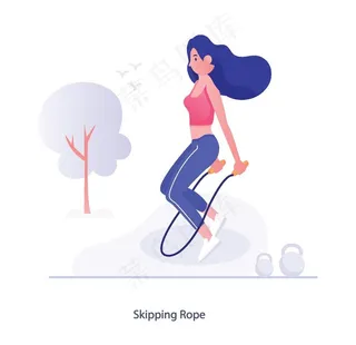 健身插画图片