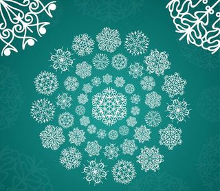 白色雪花装饰图片