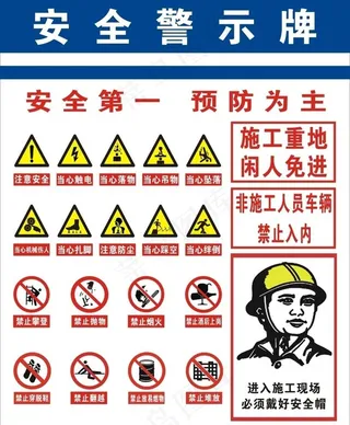 安全警示牌图片