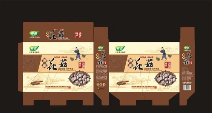 香菇包装图片cdr矢量模版下载