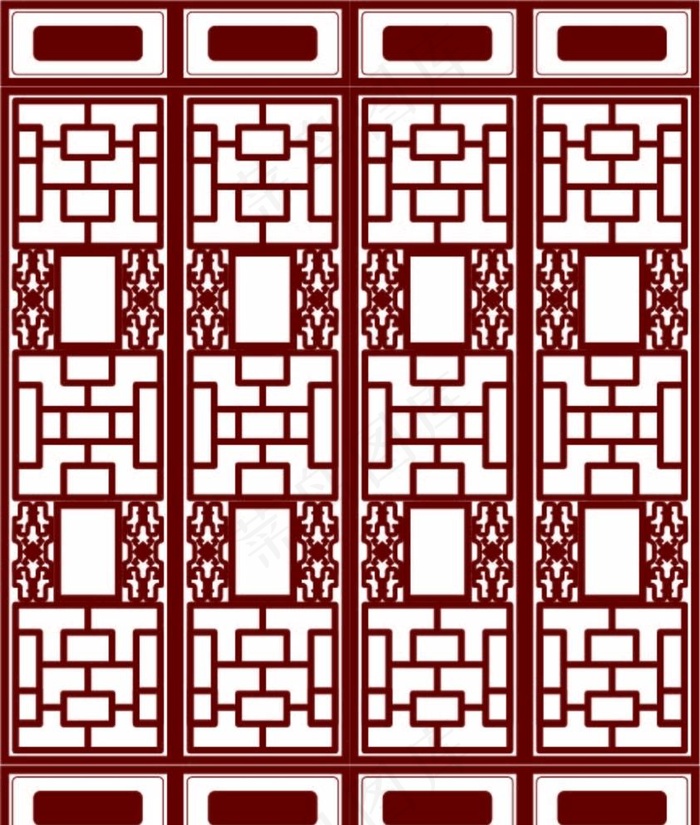 古风镂空门图片ai矢量模版下载