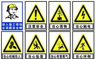 施工安全标志图片