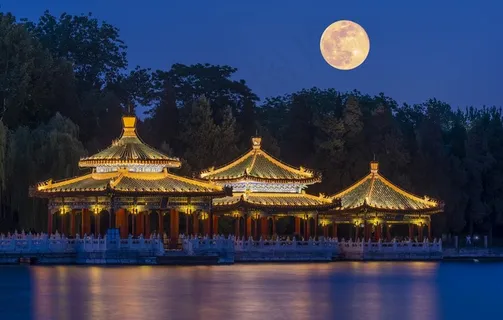 中秋赏月素材图片