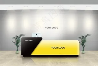 前台形象墙图片