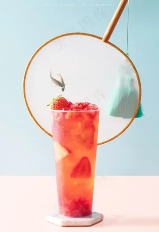 草莓水果茶图片