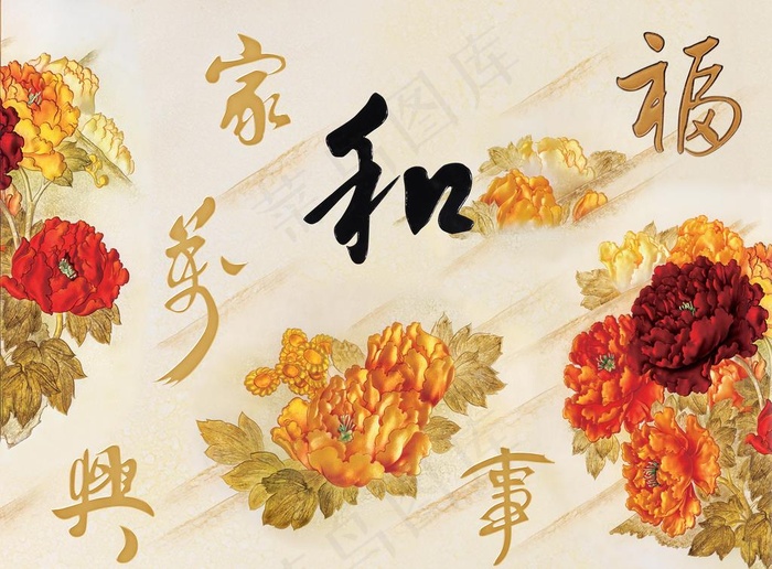 装饰画背景墙图片
