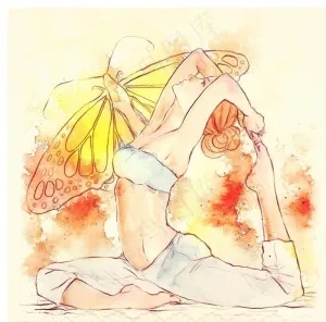 瑜伽插画图片