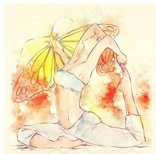 瑜伽插画图片