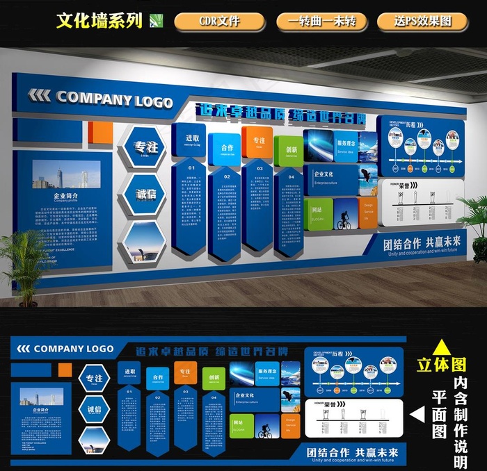 企业文化图片(210X297)cdr矢量模版下载