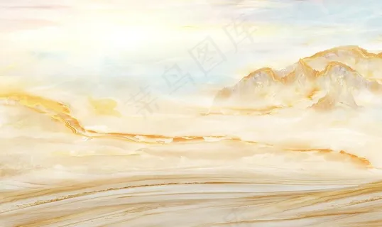 金色抽象天然大理石纹山水背景墙图片 金色抽象天然大理石纹山水背景墙图片