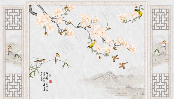 鸟语花香图片