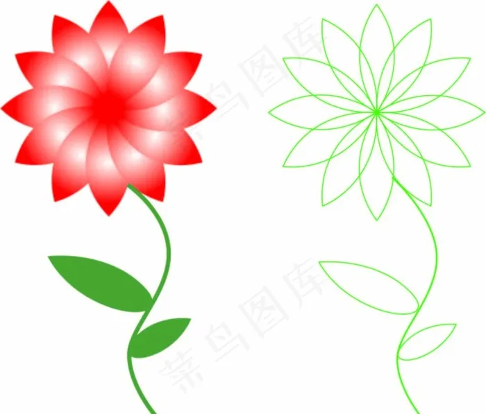 AI渐变花图片ai矢量模版下载