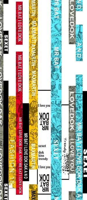 字母条纹印花图片