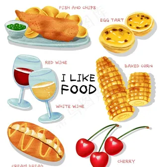 手绘美食海报图片