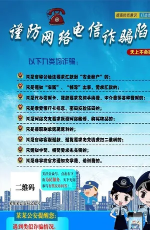 谨防网络电信诈骗陷阱图片