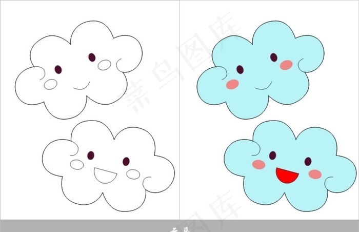 云朵图片cdr矢量模版下载